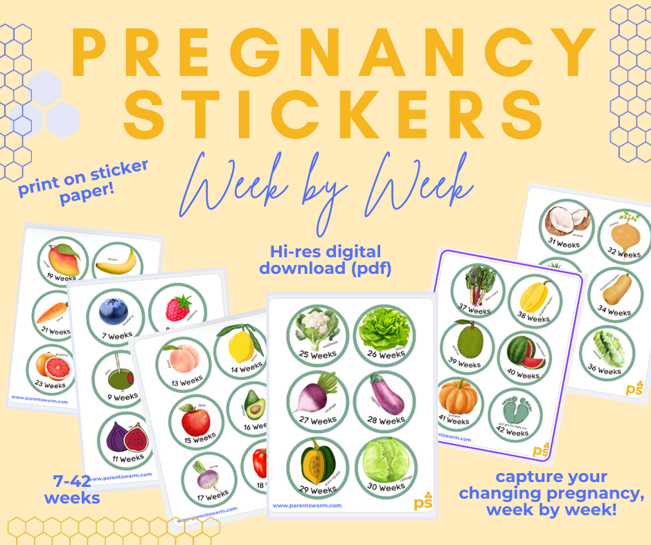 Week by Week Pregnancy Stickers - Digital Download