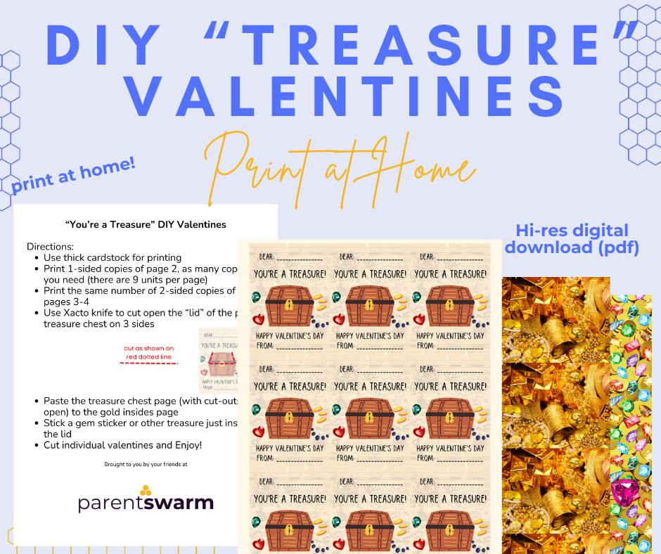 "You're a Treasure" DIY Valentine's Day Printable